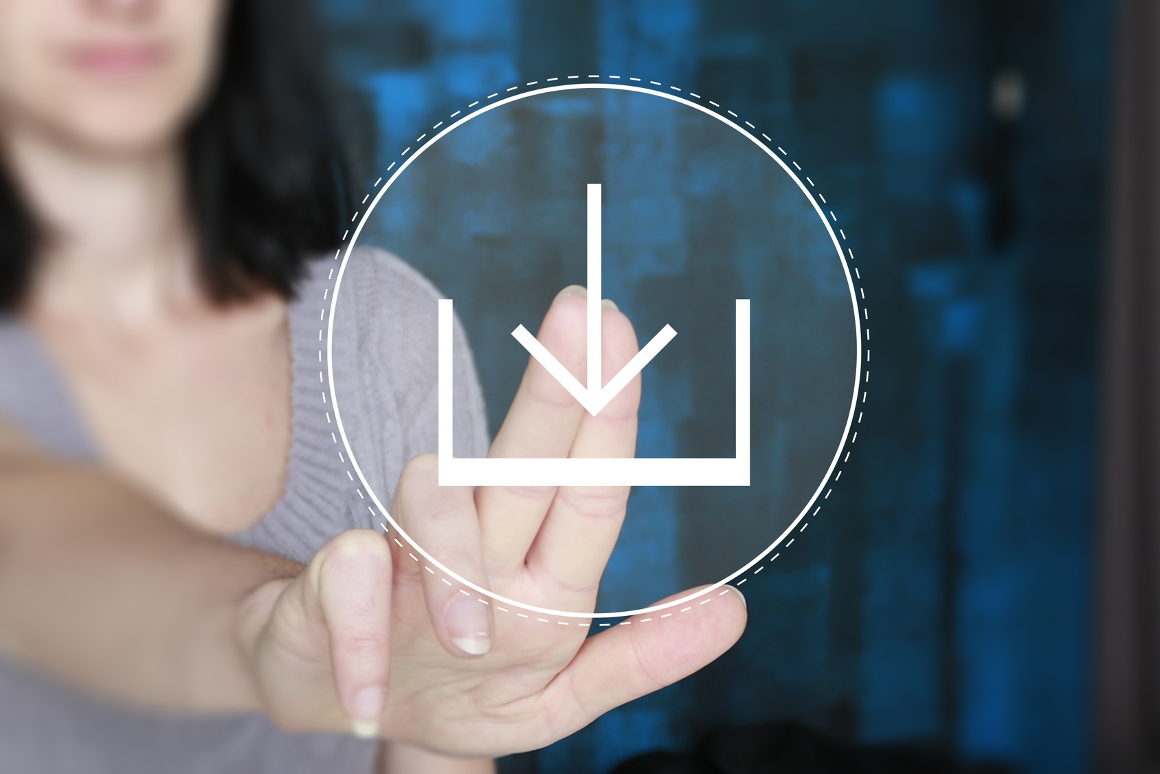 Business button download icon network