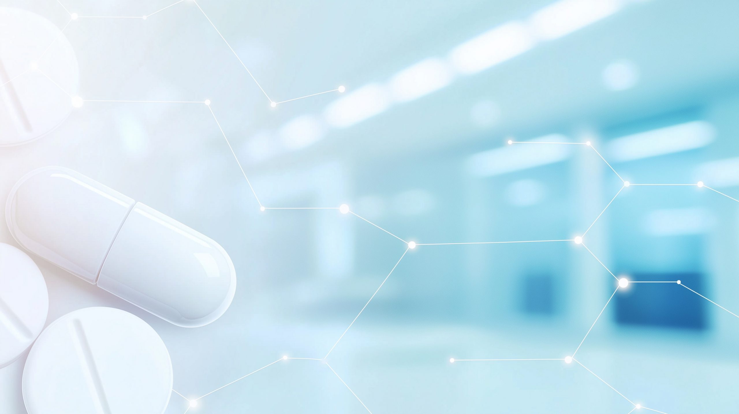 pharmaceutical background. medical safety background with floating capsules and copy space. pharmaceutical quality control and secure drug production. minimalistic design trust in modern medicine.